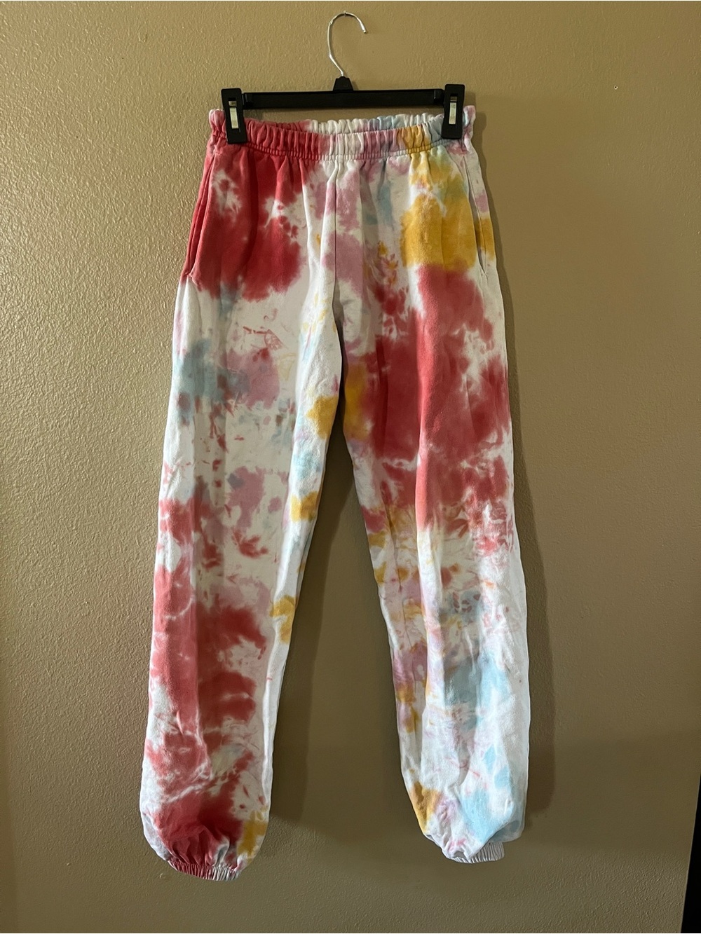 Tutti frutti tie dye sweat pants